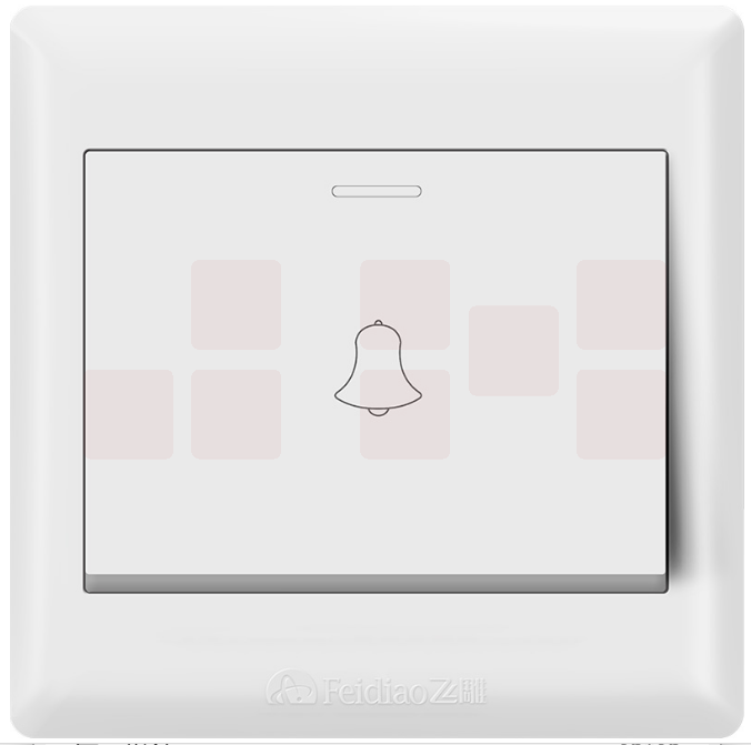 飞雕 门铃开关 有线叮咚门铃按钮 自复位面板正品E5-ABW墙壁开关