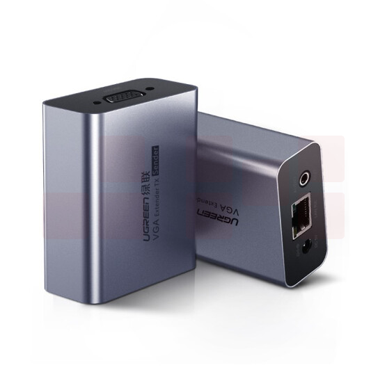 绿联VGA延长器100米 VGA转RJ45网络传输延伸器带音频