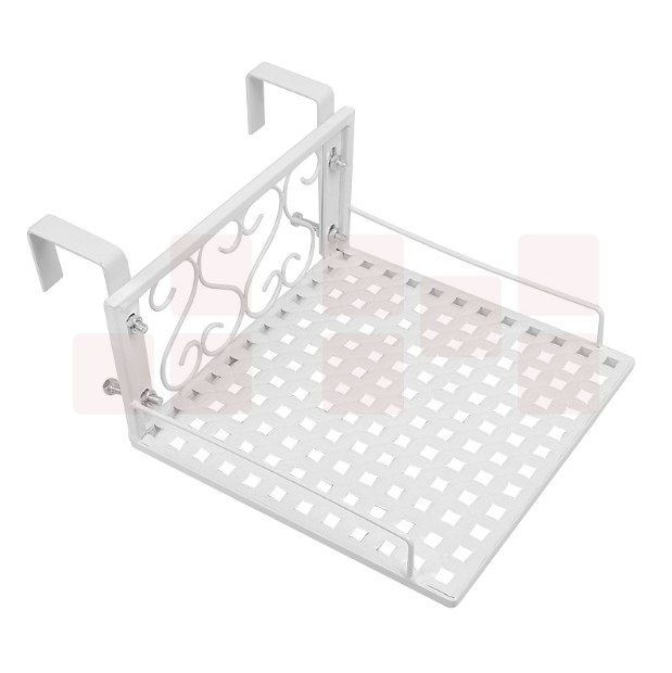 办公桌收纳 电话机热敏打印机置物台 23*23*6cm  货号：JC