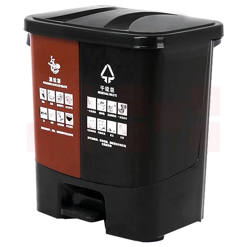 科力邦KB1012垃圾桶咖黑40L(个)