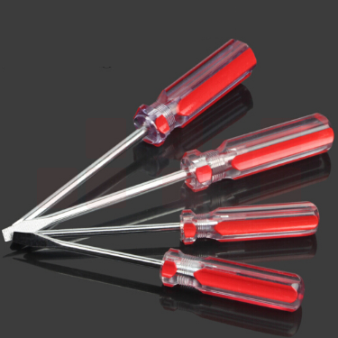 601系列双色彩条螺丝批水晶透明手柄螺丝刀改锥带磁螺丝刀规格 十字6*150