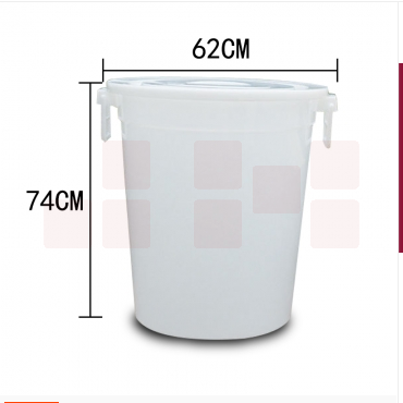 巨联（JULIAN）     白色垃圾桶  加厚塑料大水桶150升 高74cm 直径62cm    10个/箱