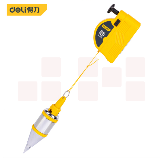 得力(deli)  3米 DL21 磁性线坠线锤磁力垂直锤装修吊线坠自动收线