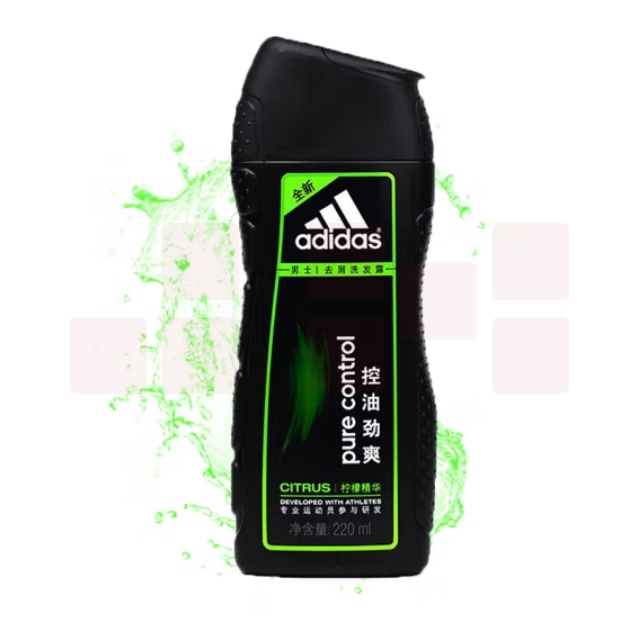 阿迪达斯 男士控油劲爽去屑洗发露 400ml去屑洗发水 滋润头皮深度清洁