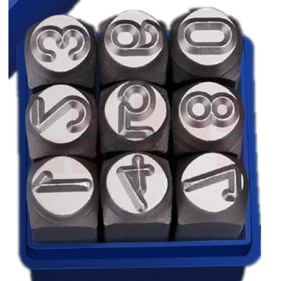 三山（SANSHAN）10mm SZ HM5 钢印数字0-9 手敲日期钢印 字模 冲皮具钢字码 字头刚印钢号码钢数字