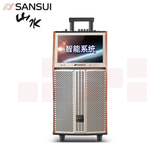 山水（SANSUI）QX12  广场舞音响带显示屏  户外演出音箱无线话筒   15.6吋大屏 1只无线话筒