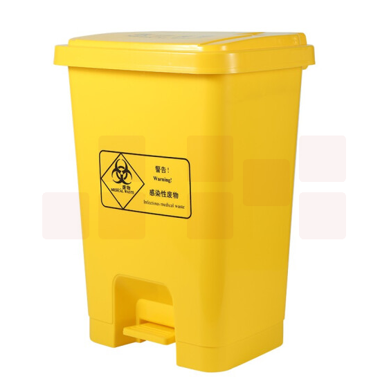 120L黄色垃圾桶 废物垃圾桶  货号：YC