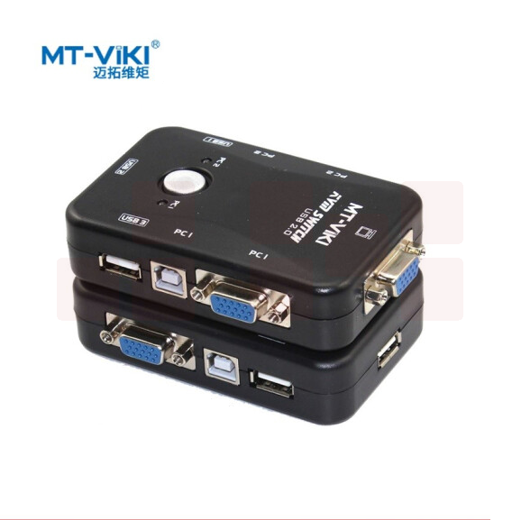 迈拓维矩 MT-201UK-CH KVM切换器2口USB手动 VGA切换器2进1出共用鼠标键盘