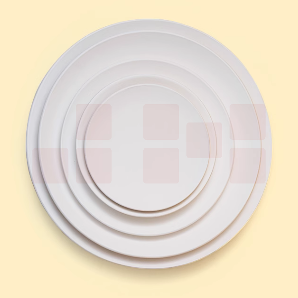 素坯高白泥盘子 10寸 10个/箱 货号：JC