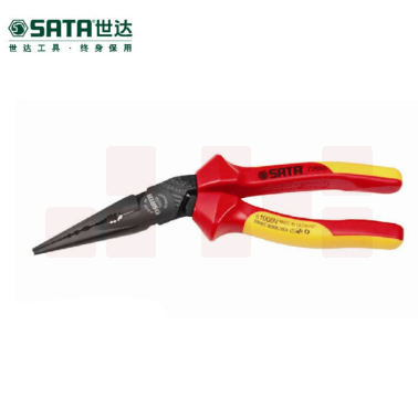 世达（SATA）G系列省力型VDE绝缘耐压尖嘴钳9"货号 72650