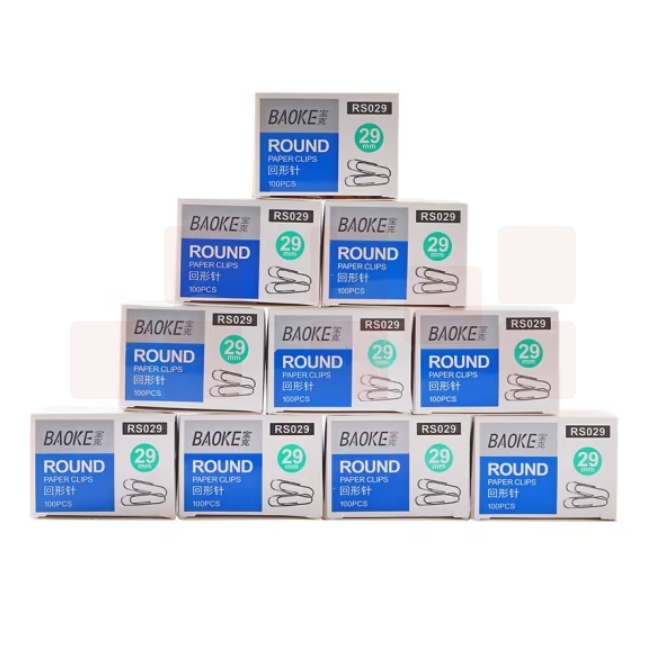 宝克RS029 品质回形针/曲别针29mm 100枚/盒 10盒装