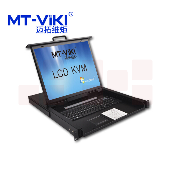 迈拓维矩（MT-viki）19英寸LCD液晶显示屏多电脑kvm切换16口USB自动vga机架式 MT-1916UL-IP 19寸LCD 十六进一出