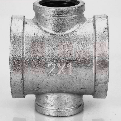 巨联（JULIAN）四通接头 镀锌管件异径四通 异径大小头四通 丝扣四通 变径四通50*15