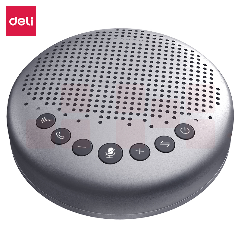 得力 视频会议全向麦克风 拾音器 无线连接 (360度直径8米拾音 适合10-50m²)14870