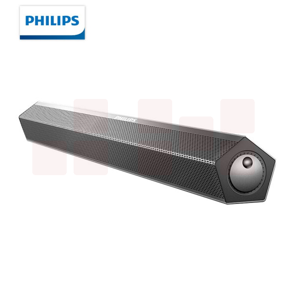 飞利浦 PHILIPS SPA520S灰色音箱 长条双喇叭 3D环绕铝合金音响