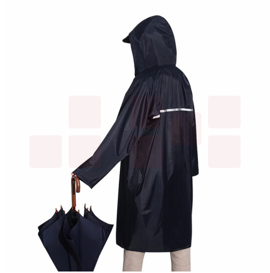 天堂 单人连体 雨衣雨披 安全反光条 L码 藏青色 涤丝纺PVC合成