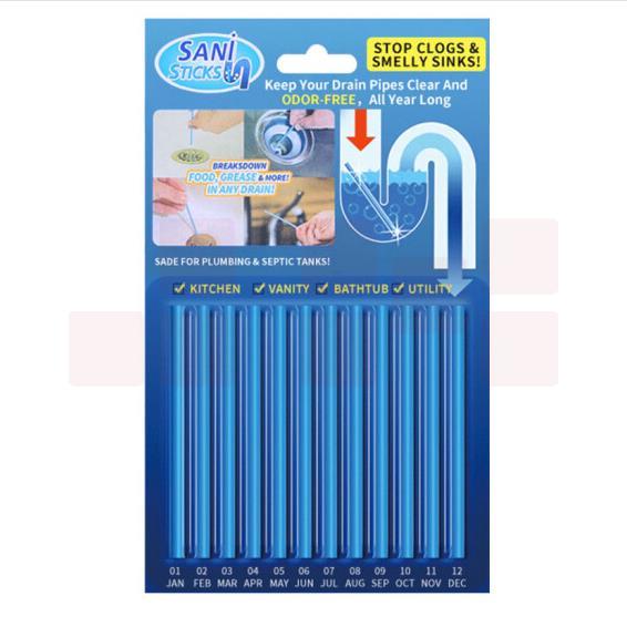 万能清洁棒  下水道管道疏通神器 强力清理一疏百通 12根/盒