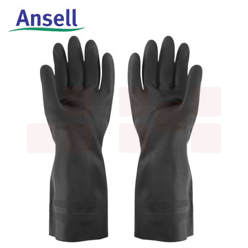 安思尔 29-865 氯丁橡胶手套 10码 黑色 12副/打 保护手部