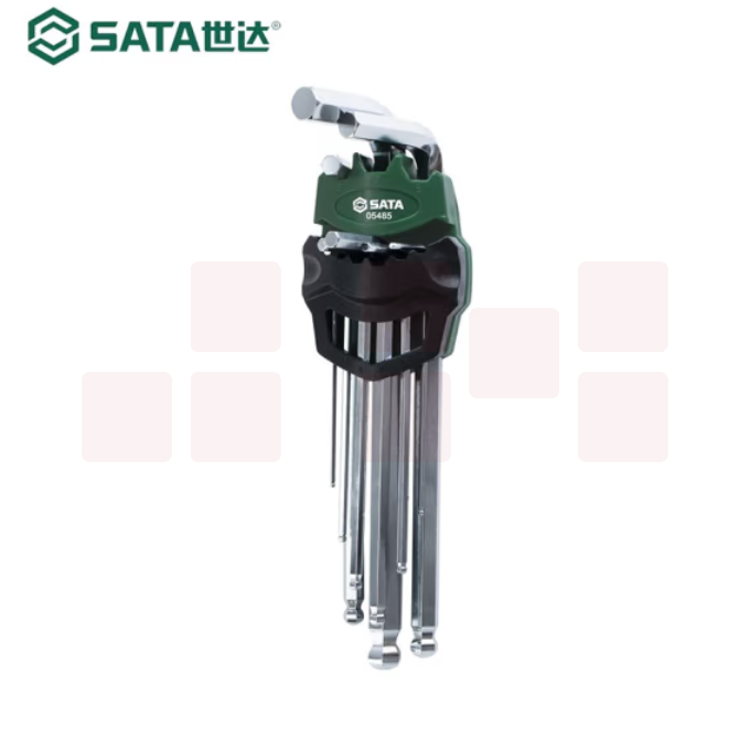 世达 05485内六角扳手便携式套装螺丝刀 9件加长球头内六角组套