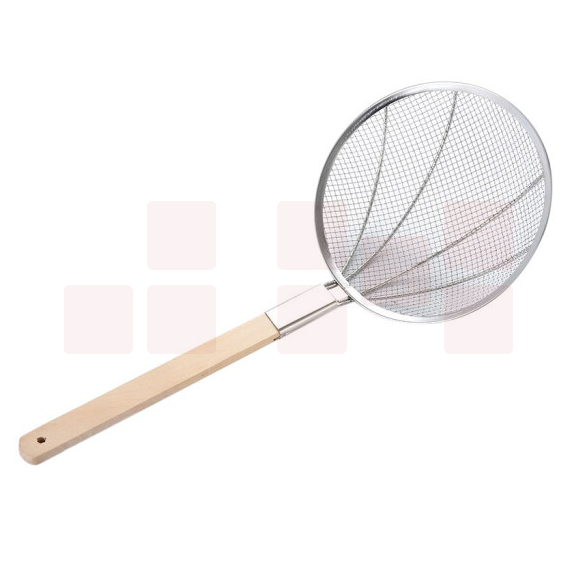 8目不锈钢过滤网大漏勺  不锈钢笊篱  直径28cm  手柄长约38cm