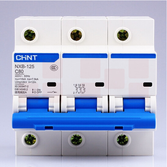 正泰（CHNT）NXB-125-3P-C80   小型断路器 空气开关 货号：XWL