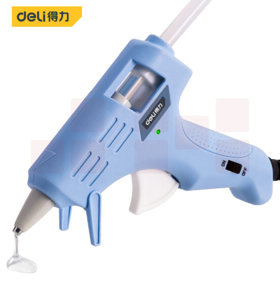 得力（deli）儿童款20W热胶枪热熔胶枪固定式支架 蓝色 DL390021  货号：JC
