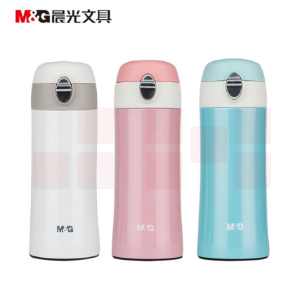 晨光（M&G）ARC92585轻奢瘦腰弹扣保温杯商务杯 350ml大容量白粉蓝颜色随机