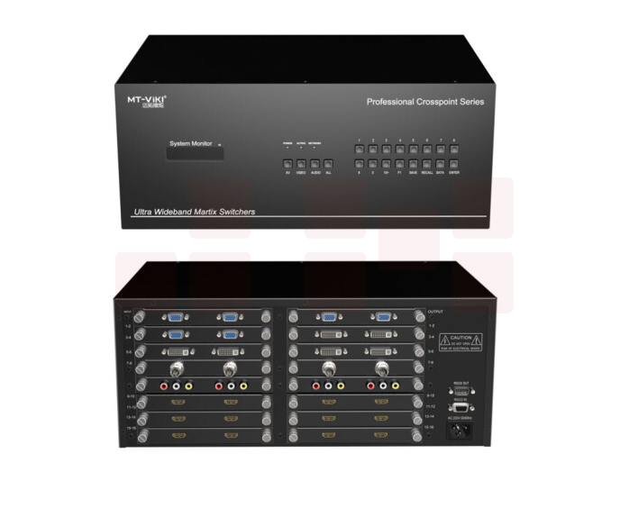 迈拓维矩 MT-HC0808 8进8出插卡式混合型矩阵切换器高清分配器多种接口可搭配机架式