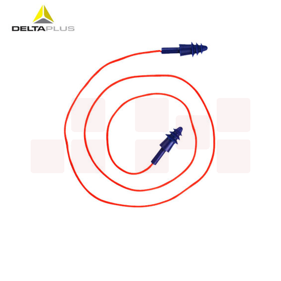 代尔塔  103113 圣诞树形中空硅胶耳塞带绳 10副/包