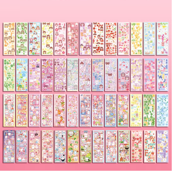 定制集卡贴纸套装  货号：JC