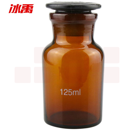 蜀牛 BY-7009 广口瓶 玻璃大口瓶   棕色125ml  货号：HXE