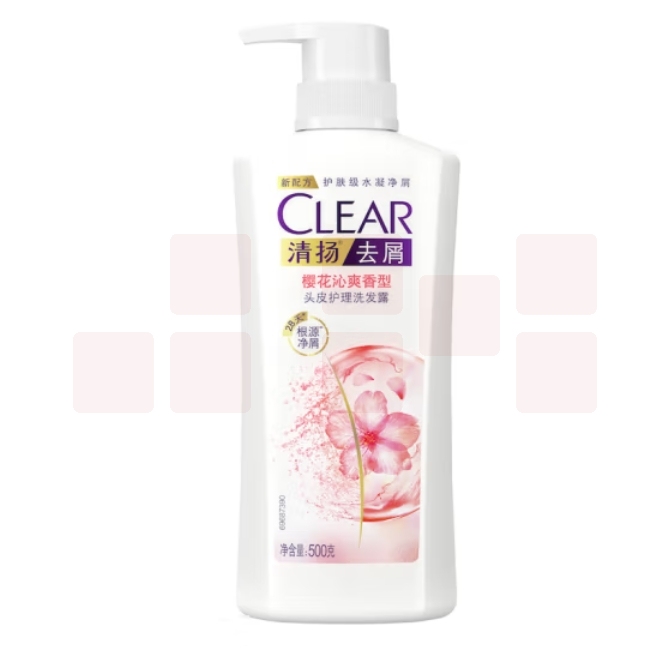 清扬 洗发水 500ML 樱花沁爽净屑蓬松