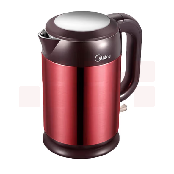 美的  HJ1708a 电热水壶电烧水壶1.7升双层隔热防烫速热便携温控1500W