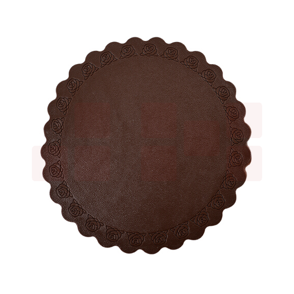 茶杯垫子 PVC 欧式创意简约隔热垫 17.5CM  咖啡色