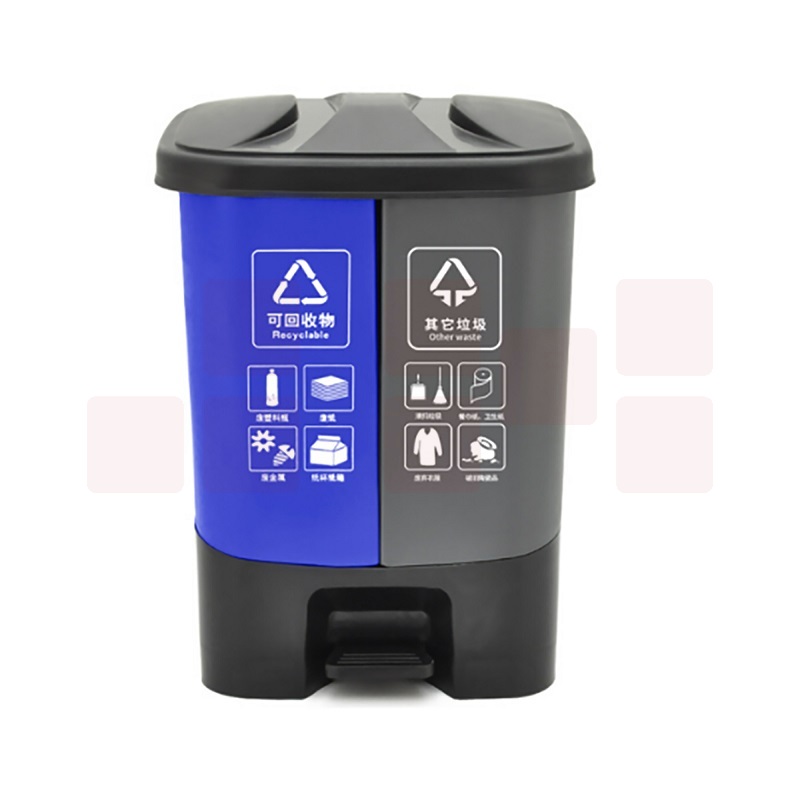 巨联 40升双桶分类垃圾桶 脚踏双桶（单桶容量20升）