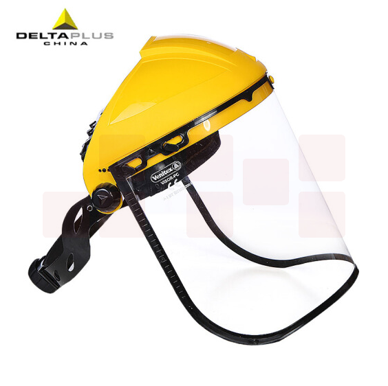 代尔塔  101304 防化防冲击聚碳酸酯面屏+支架 防颗粒物飞溅金属 厚度2mm