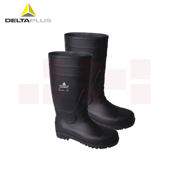 代尔塔 301407 高帮安全靴 防滑雨鞋防砸防刺穿 耐酸碱