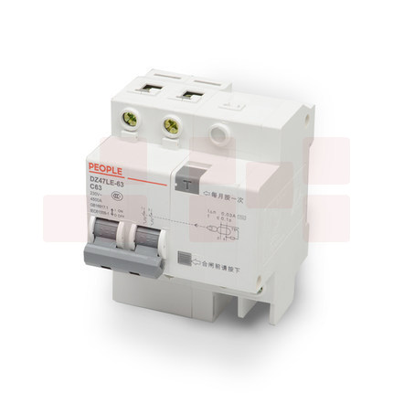 人民电器 DZ47LE-2P25A 拼装  漏电保护器