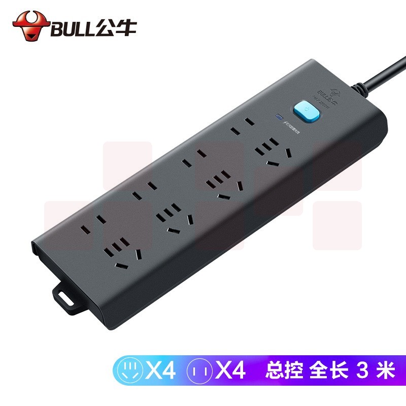 公牛 插排 GN-H5440 3米线防雷接线排