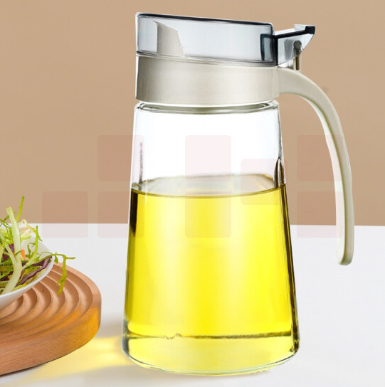 油壶  加厚玻璃油瓶  自动开合大容量油壶 经典款油壶650ML  货号：TXH