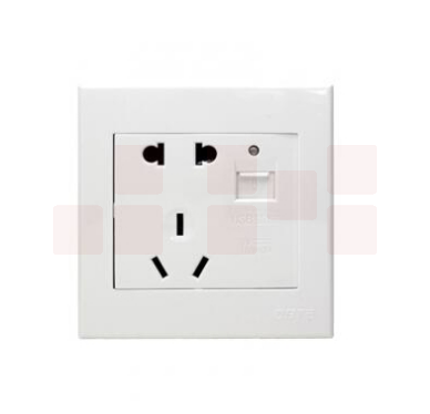 欧佰特（OBTE）五孔带USB墙壁插座(Q5系列）