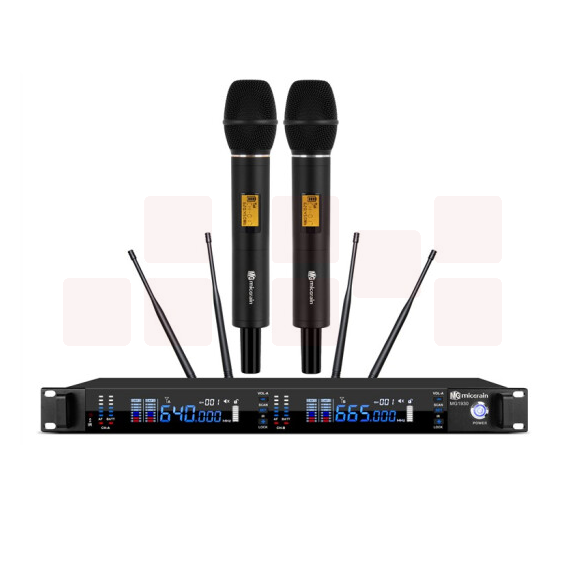 麦谷  MG1930真分集远距离一拖二无线手持话筒 演出 学校 操场 车间 会议室麦克风 货号：LJ