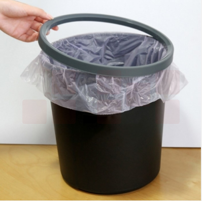 圆形压圈塑料加厚垃圾桶清洁桶(256*263mm) 废纸篓黑色