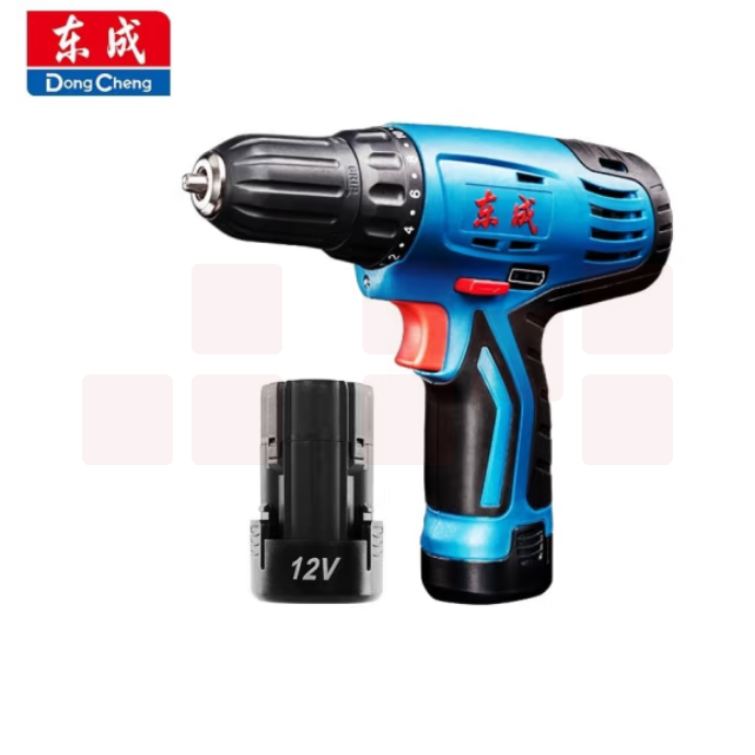  东成 DCJZ09-10E 充电式手电钻手枪钻手电转12V锂电钻 双电池