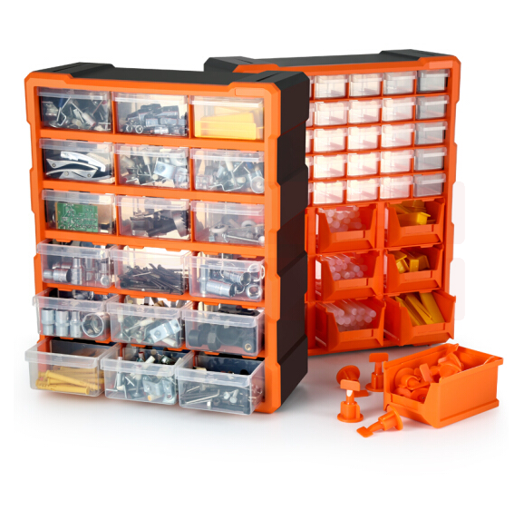 抽屉式零件盒 工具盒  塑料盒长方形盒子  39格