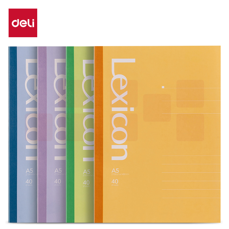 得力(deli)12本A5/40张无线装软抄本记事本 7651-Z