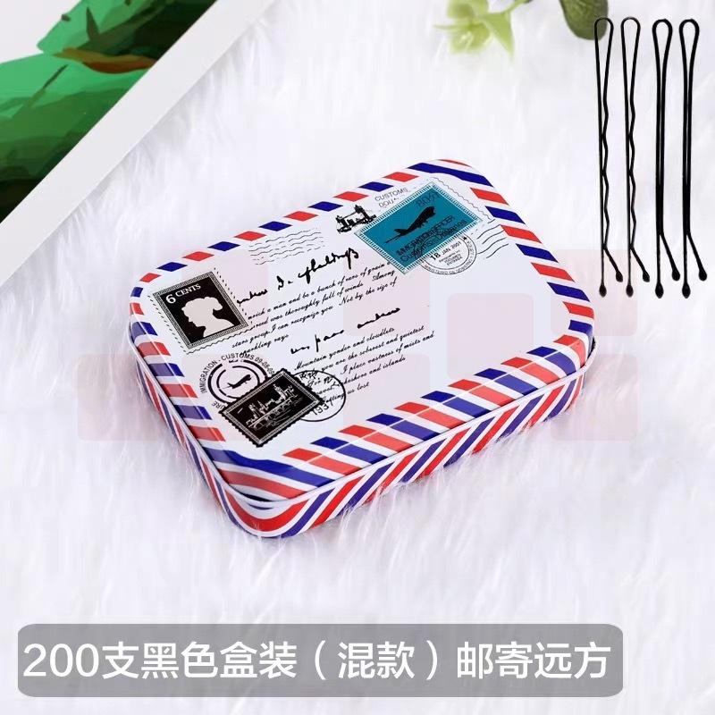 发卡夹子 黑色女头发头饰发夹 韩国一字夹 200支/盒