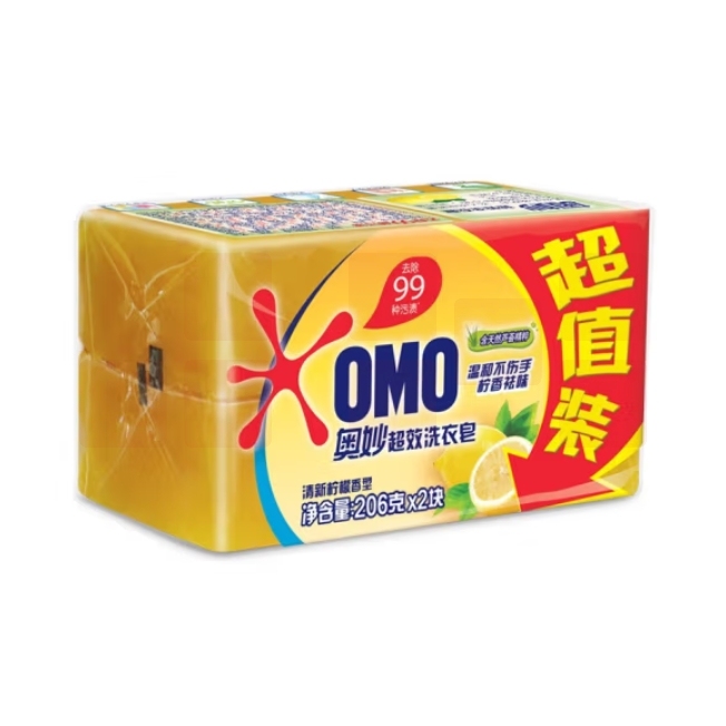 奥妙 206g透明皂 超效洗衣皂 2块/组
