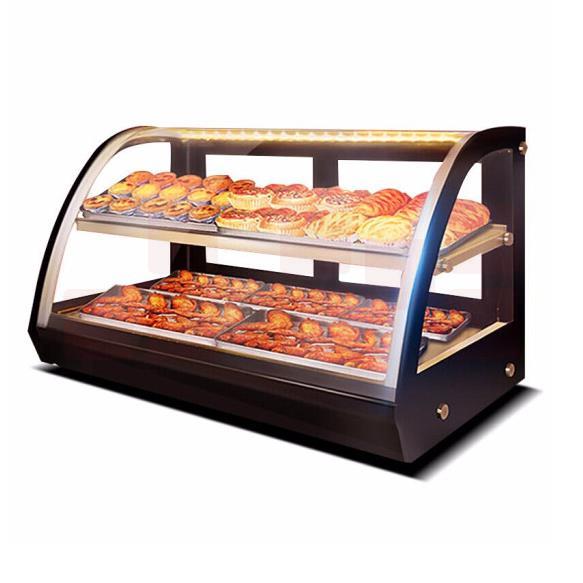 鸿艺西厨1.2米不锈钢保温柜 双层陈列保温柜