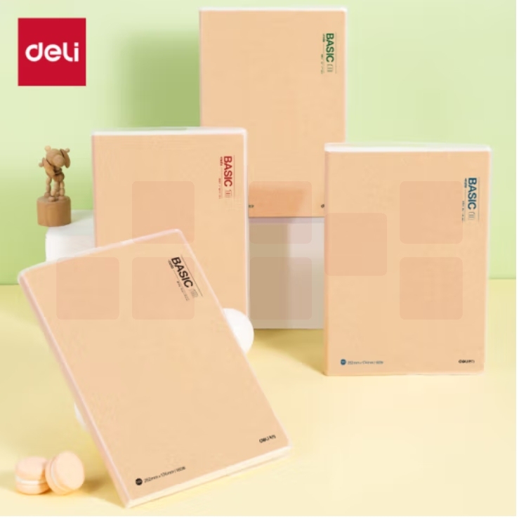 得力(deli)4本32k72页 沐色物语 胶套本套装 软抄本记事本日记本笔记本 T3272